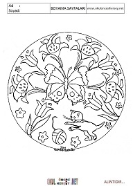 Mandala boyama sayfaları